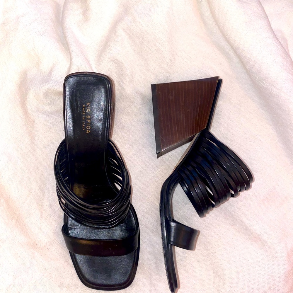 Via spiga black heels made in Italy. Size 7.5.